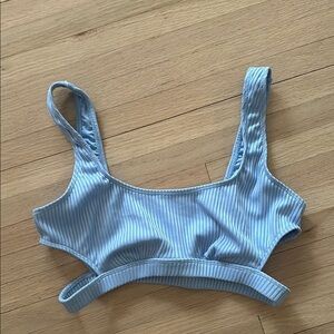 Forever 21 - Light Blue Ribbed Bikini Top - Size L